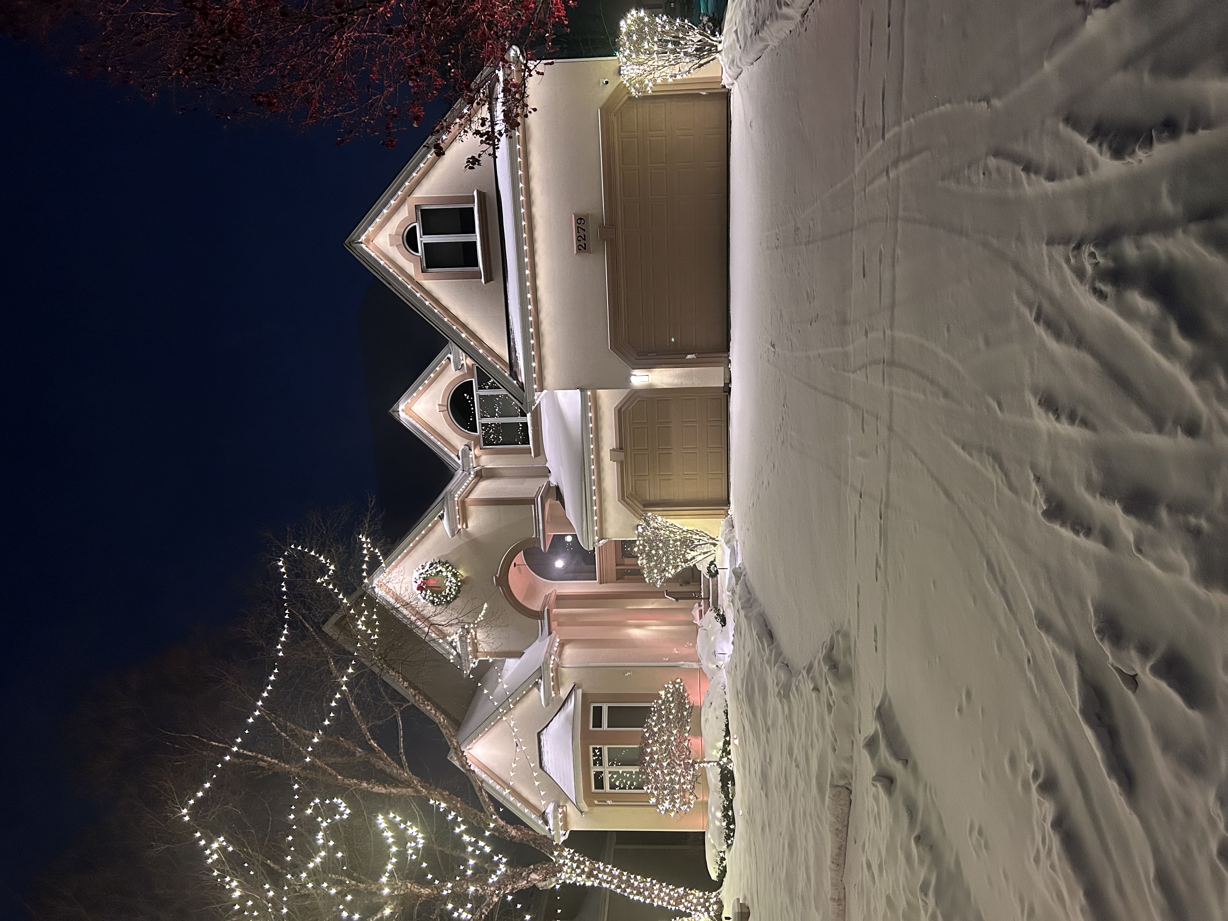 Christmas lights installation