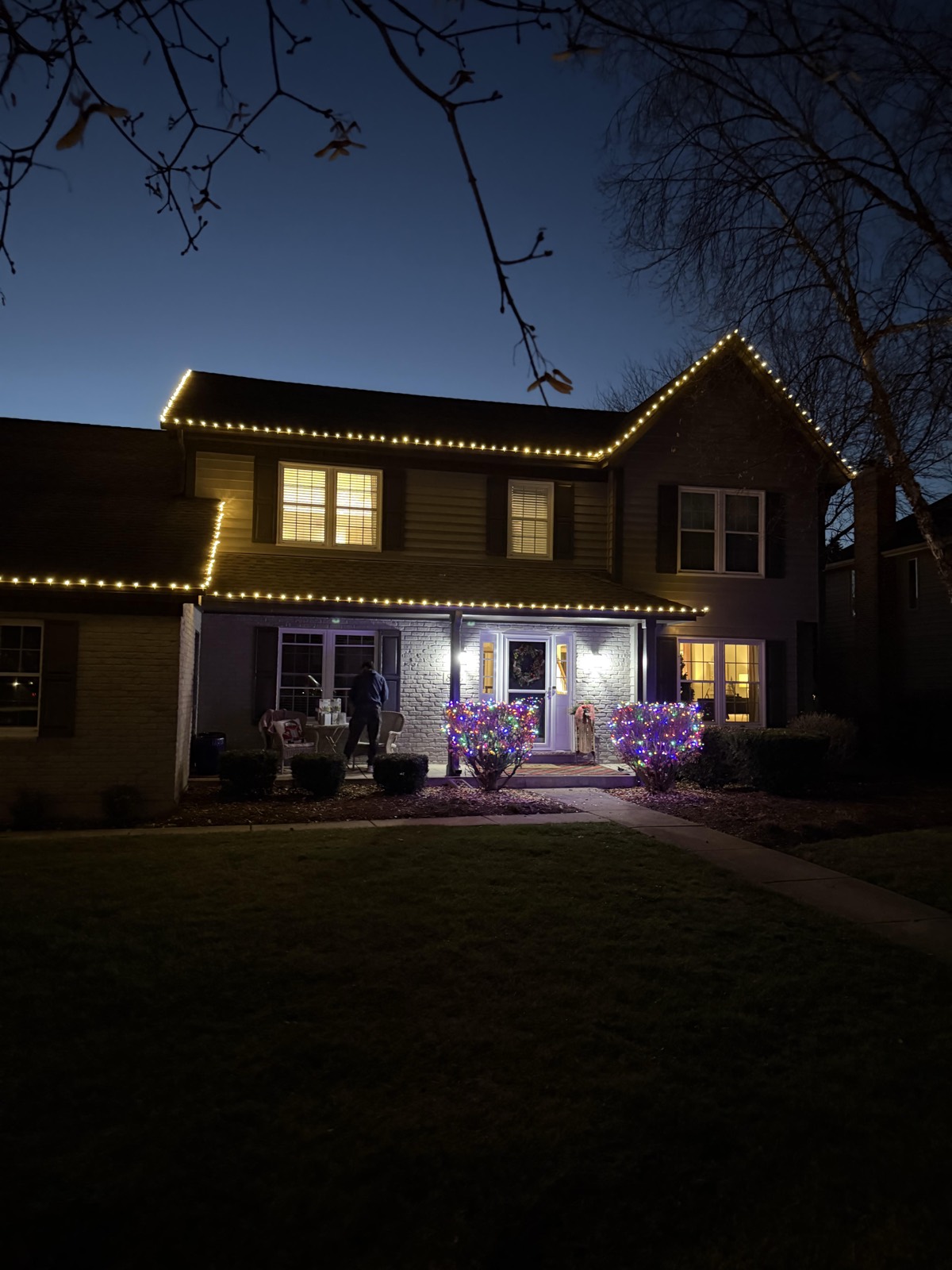Roofline Christmas lighting by EJ's Property Services